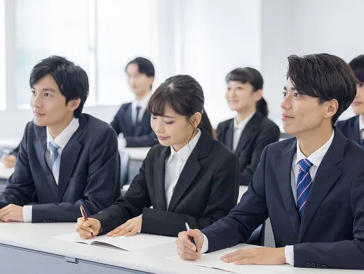 社内イベントに参加する人々