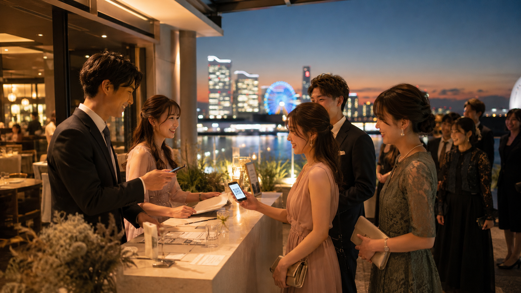 結婚式二次会の受付をQRで効率化する方法【幹事向け】