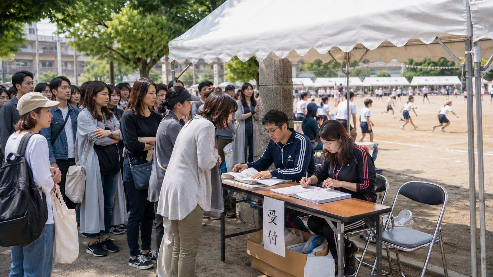 体育祭・運動会の保護者受付、行列とセキュリティ問題を解消する方法
